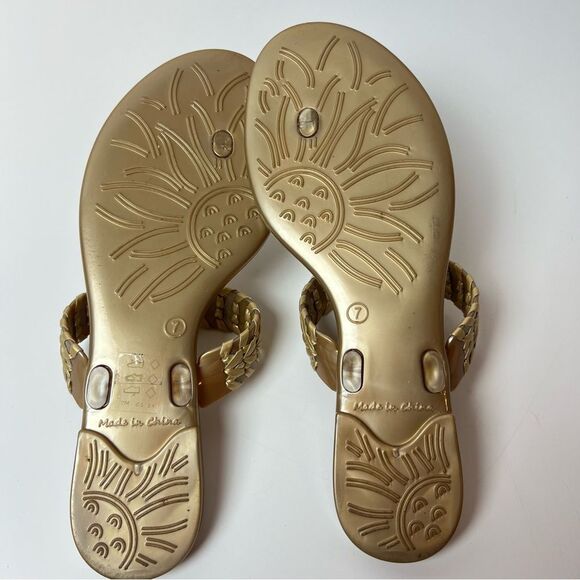 Jack Rogers Gold Tinsley Sandals Size 7 NEW - Picture 5 of 6